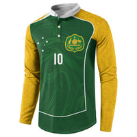 Custom Australia Football Button Sweatshirt Aboriginal Pattern Sporty Style-Green Color - Wonder Print Shop