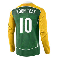 Custom Australia Football Button Sweatshirt Aboriginal Pattern Sporty Style-Green Color - Wonder Print Shop