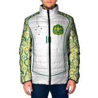 Custom Australia Football Padded Jacket Aboriginal Pattern Sporty Style-White Color - Wonder Print Shop