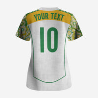 Custom Australia Football Scrub Top Aboriginal Pattern Sporty Style-White Color - Wonder Print Shop