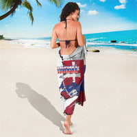 Slovakia Sarong Flag Grunge Half Style with Slovak Pattern