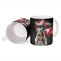 Greenlandic and Danish Together Ceramic Mug Viking Warrior with Polar Bear Roar - Wonder Print Shop