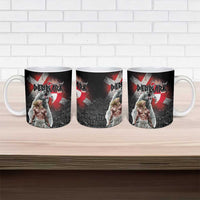 Greenlandic and Danish Together Ceramic Mug Viking Warrior with Polar Bear Roar - Wonder Print Shop