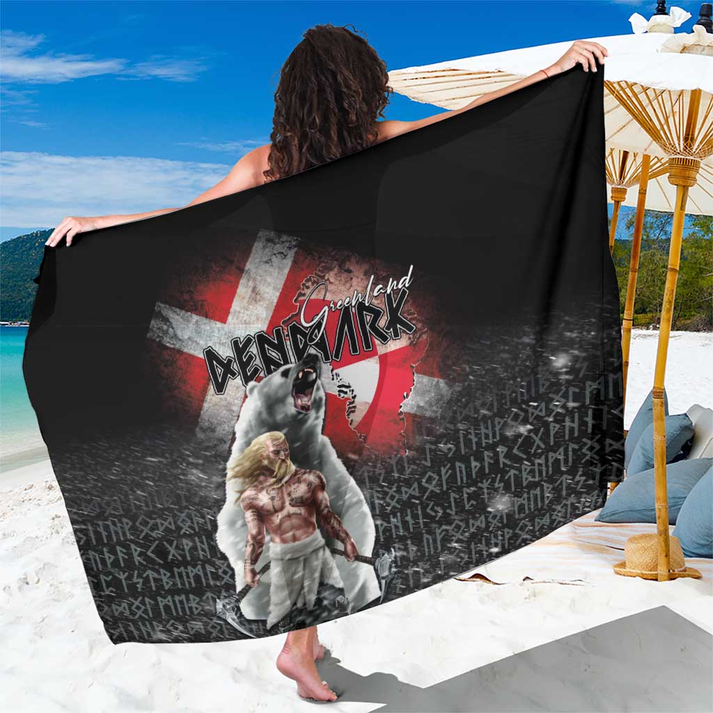 Greenlandic and Danish Together Sarong Viking Warrior with Polar Bear Roar - Wonder Print Shop