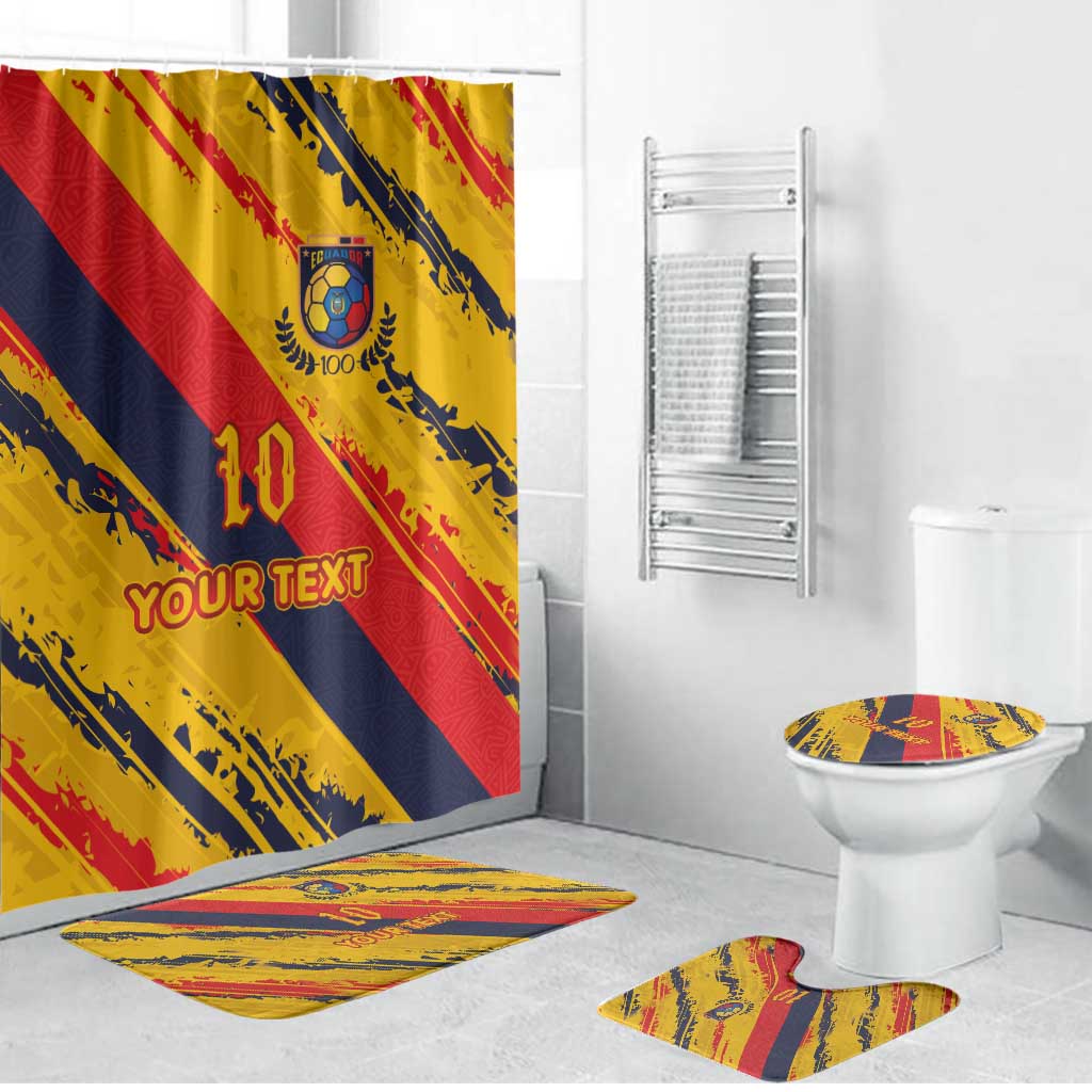 Custom Ecuador Football Bathroom Set La Tricolor-100th Anniversary - Wonder Print Shop