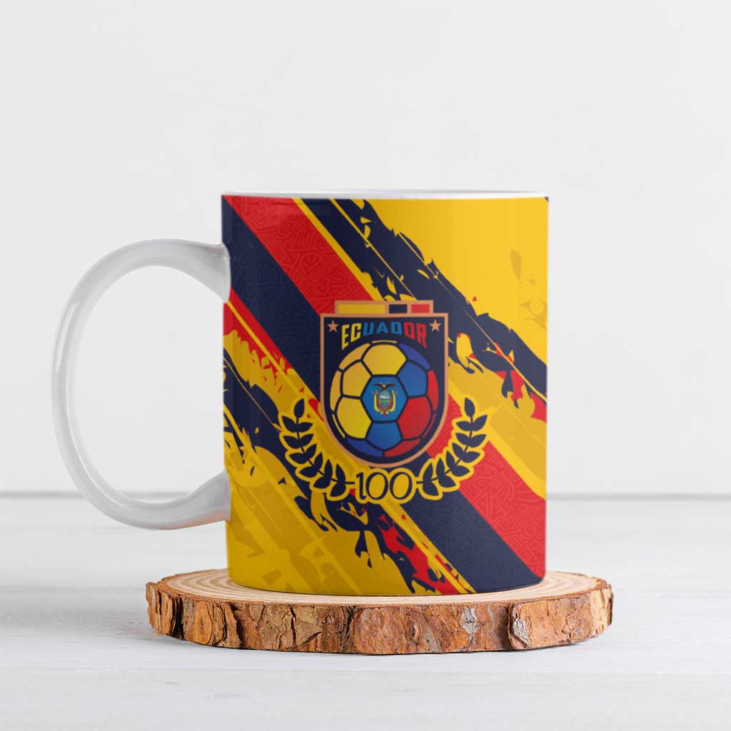 Custom Ecuador Football Ceramic Mug La Tricolor-100th Anniversary - Wonder Print Shop