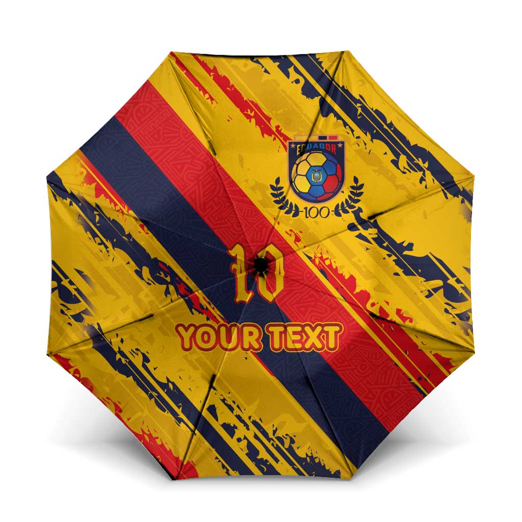 Custom Ecuador Football Umbrella La Tricolor-100th Anniversary - Wonder Print Shop