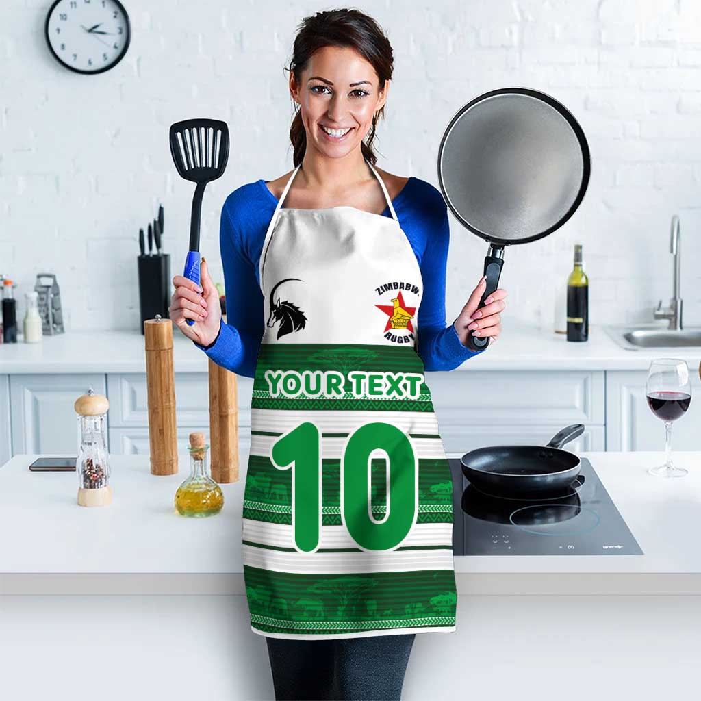 Custom Zimbabwe Rugby Apron African Heritage Stripes Style - Wonder Print Shop