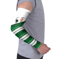 Custom Zimbabwe Rugby Arm Sleeves African Heritage Stripes Style - Wonder Print Shop