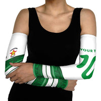 Custom Zimbabwe Rugby Arm Sleeves African Heritage Stripes Style - Wonder Print Shop
