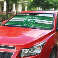 Custom Zimbabwe Rugby Auto Sun Shade African Heritage Stripes Style - Wonder Print Shop