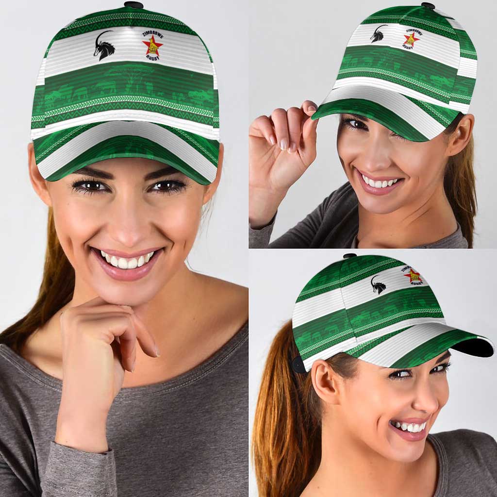Zimbabwe Rugby Classic Cap African Heritage Stripes Style - Wonder Print Shop