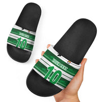 Custom Zimbabwe Rugby Slide Sandals African Heritage Stripes Style - Wonder Print Shop