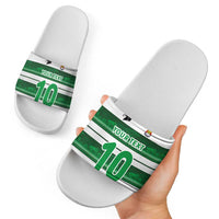 Custom Zimbabwe Rugby Slide Sandals African Heritage Stripes Style - Wonder Print Shop