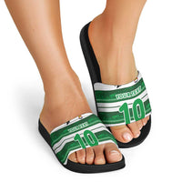Custom Zimbabwe Rugby Slide Sandals African Heritage Stripes Style - Wonder Print Shop