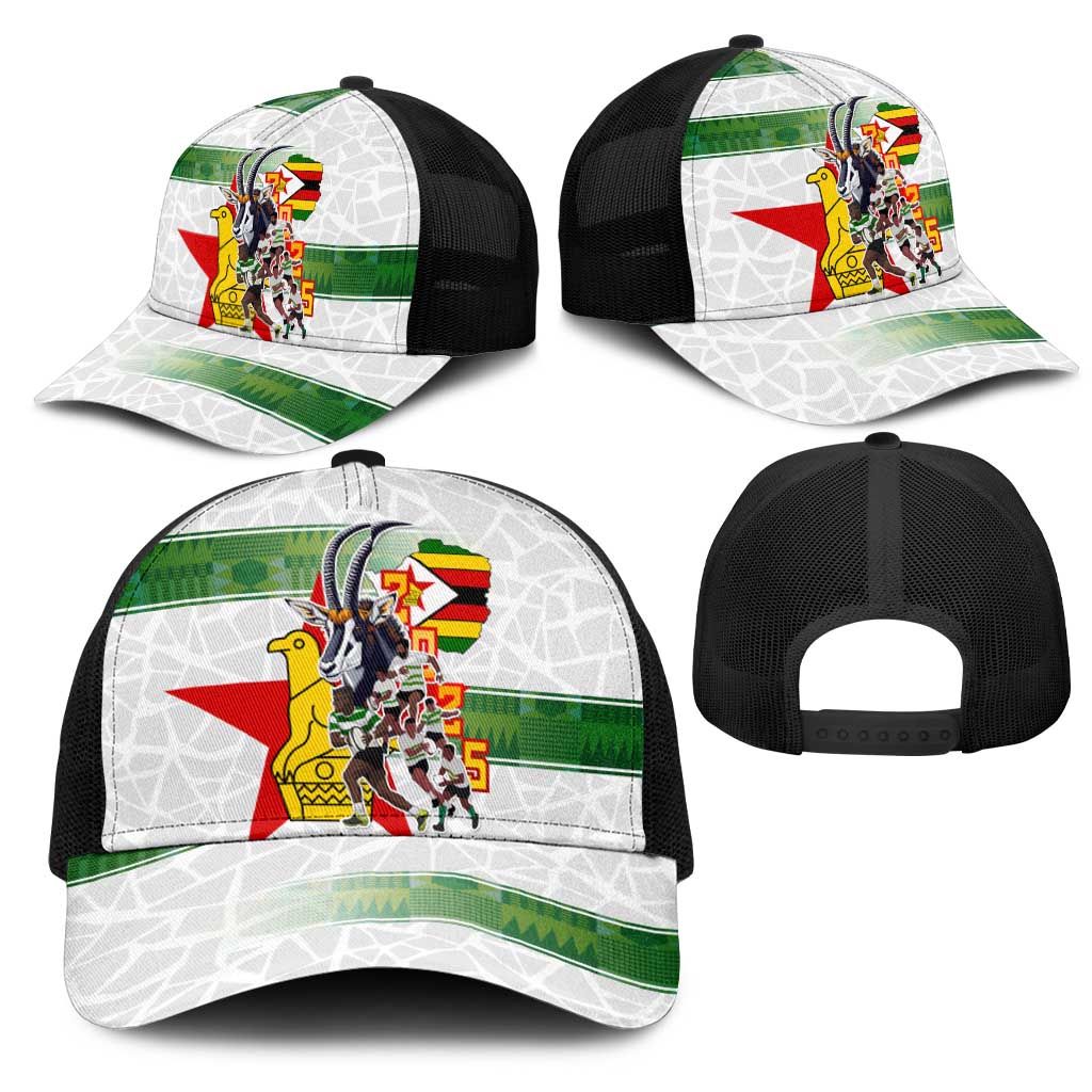 Zimbabwe Rugby The Champions 2025 Mesh Trucker Cap Warriors Sable Antelope - Wonder Print Shop
