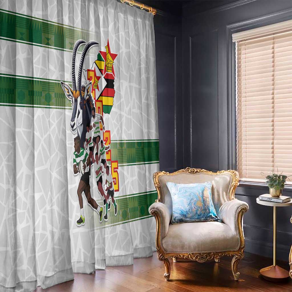 Zimbabwe Rugby The Champions 2025 Window Curtain Warriors Sable Antelope - Wonder Print Shop