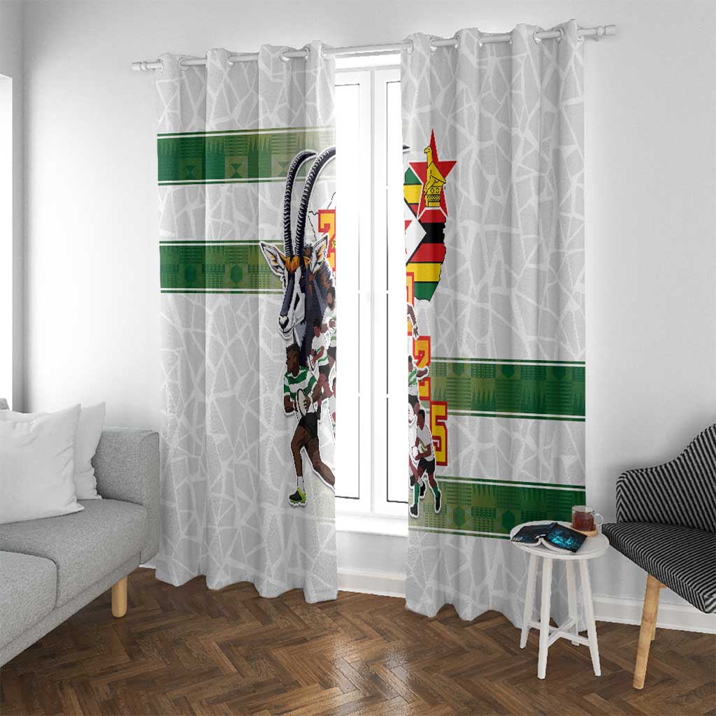 Zimbabwe Rugby The Champions 2025 Window Curtain Warriors Sable Antelope - Wonder Print Shop