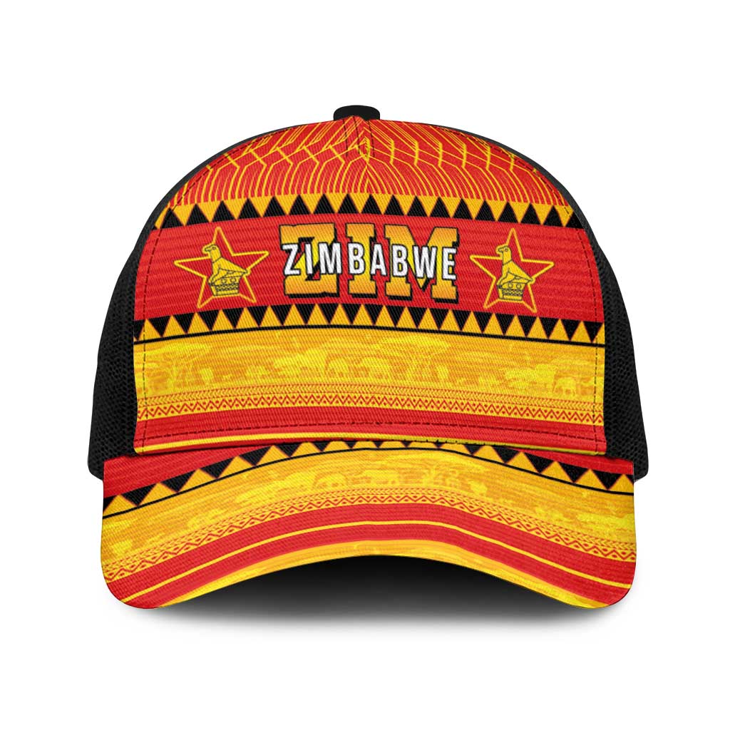 Zimbabwe Cricket Baseball Net Cap African Heritage Stripes Style - Wonder Print Shop