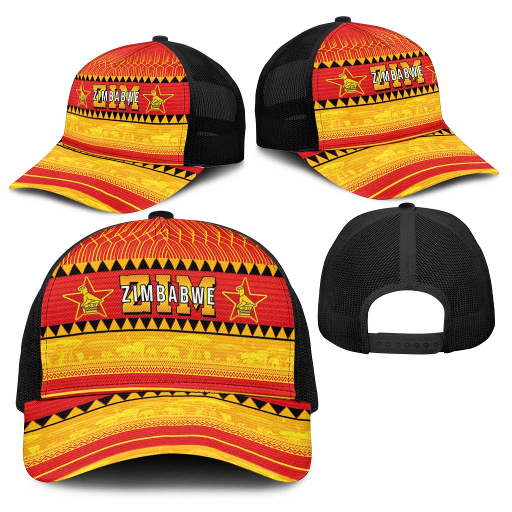 Zimbabwe Cricket Baseball Net Cap African Heritage Stripes Style - Wonder Print Shop