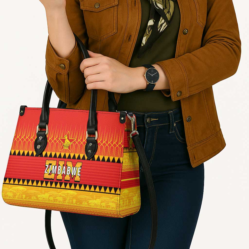 Zimbabwe Cricket Leather Bag African Heritage Stripes Style - Wonder Print Shop