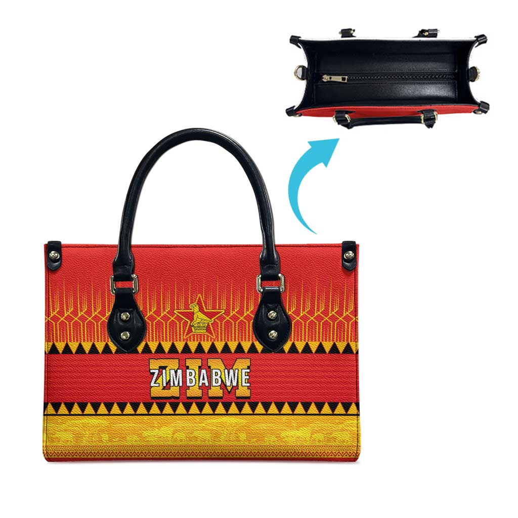 Zimbabwe Cricket Leather Bag African Heritage Stripes Style - Wonder Print Shop