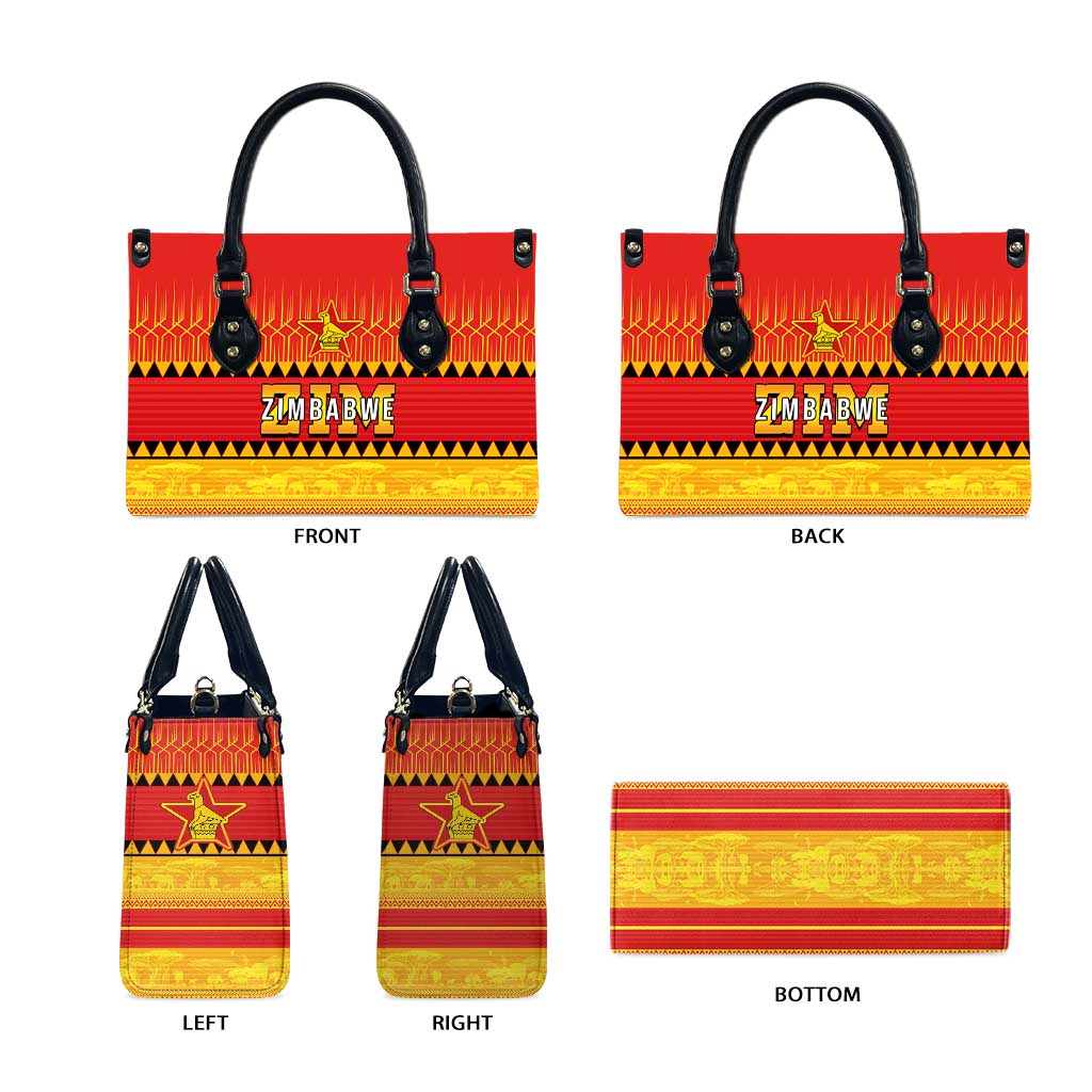 Zimbabwe Cricket Leather Bag African Heritage Stripes Style - Wonder Print Shop