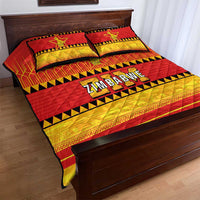 Zimbabwe Cricket Quilt Bed Set African Heritage Stripes Style - Wonder Print Shop