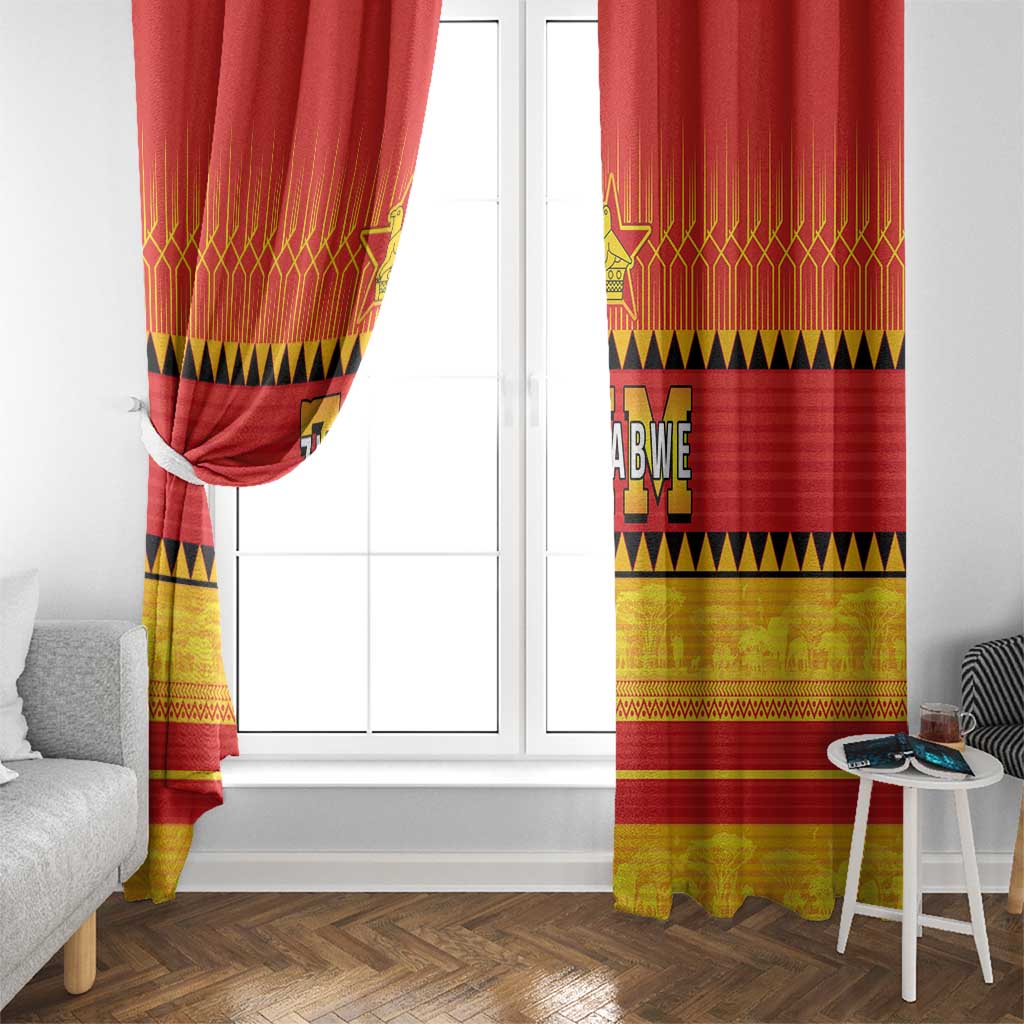 Zimbabwe Cricket Window Curtain African Heritage Stripes Style - Wonder Print Shop