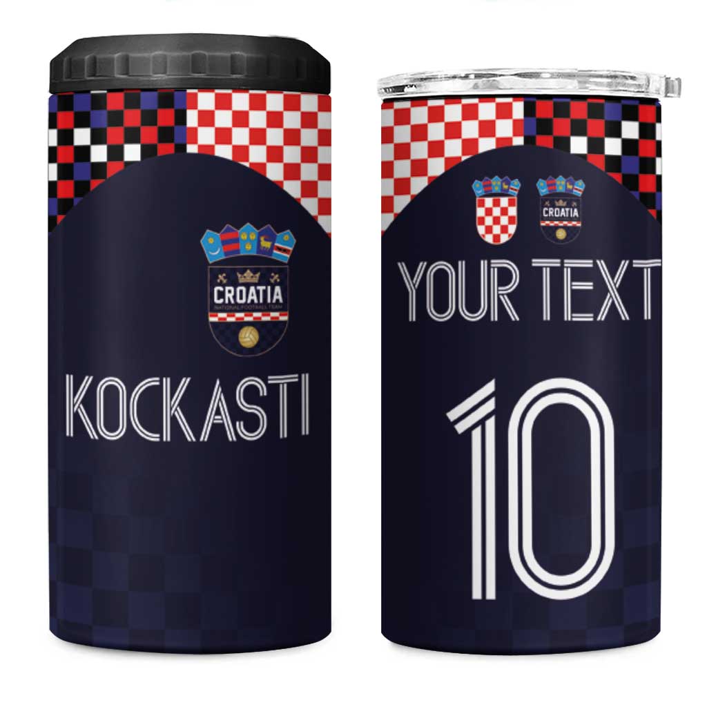 Custom Croatia Football  - Go Checkered Ones 4 in 1 Can Cooler Tumbler LT03