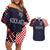 Custom Croatia Football Go Checkered Ones Couples Matching Off Shoulder Short Dress and Hawaiian Shirt