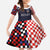 Custom Croatia Football Go Checkered Ones Family Matching Long Sleeve Bodycon Dress and Hawaiian Shirt