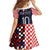 Custom Croatia Football Go Checkered Ones Family Matching Off Shoulder Maxi Dress and Hawaiian Shirt