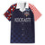 Custom Croatia Football Go Checkered Ones Family Matching Off Shoulder Short Dress and Hawaiian Shirt