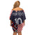 Custom Croatia Football Go Checkered Ones Family Matching Off Shoulder Short Dress and Hawaiian Shirt