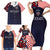 Custom Croatia Football Go Checkered Ones Family Matching Short Sleeve Bodycon Dress and Hawaiian Shirt