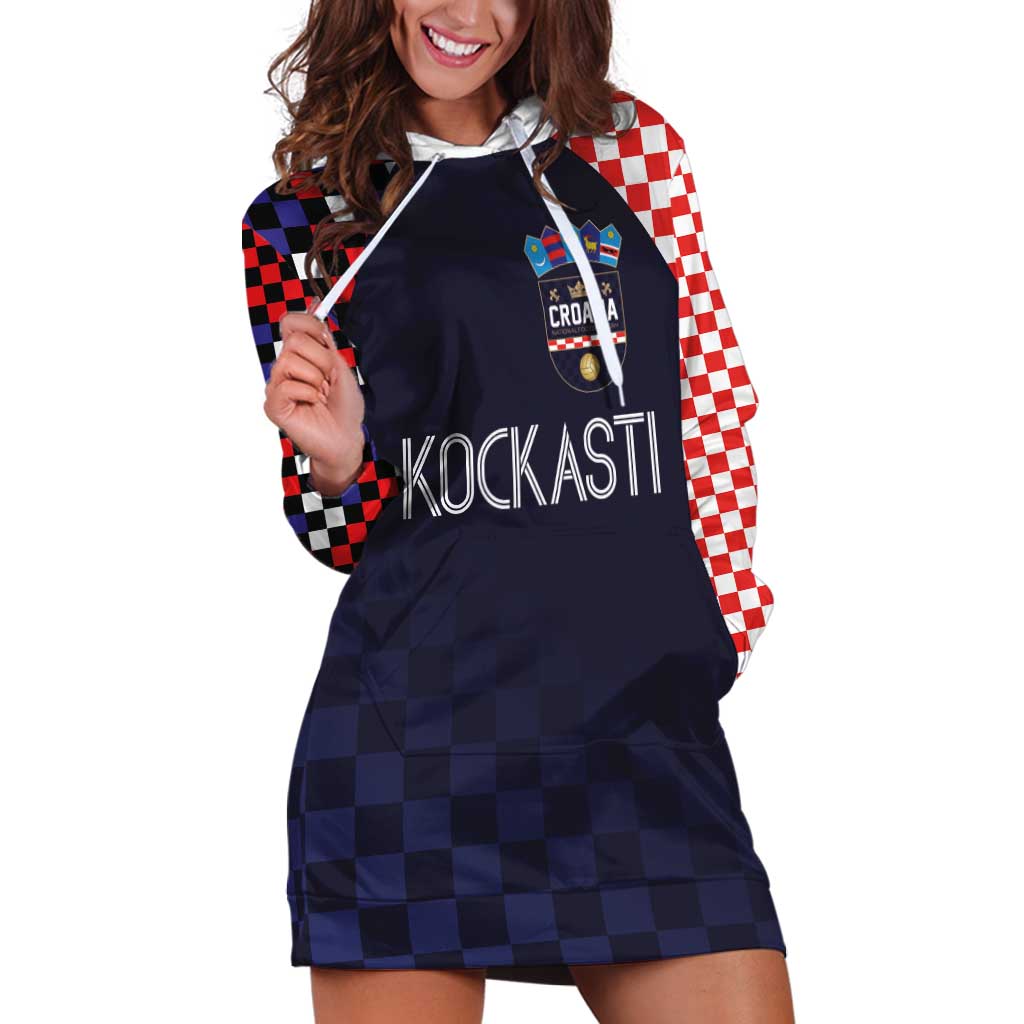 Custom Croatia Football Go Checkered Ones Hoodie Dress