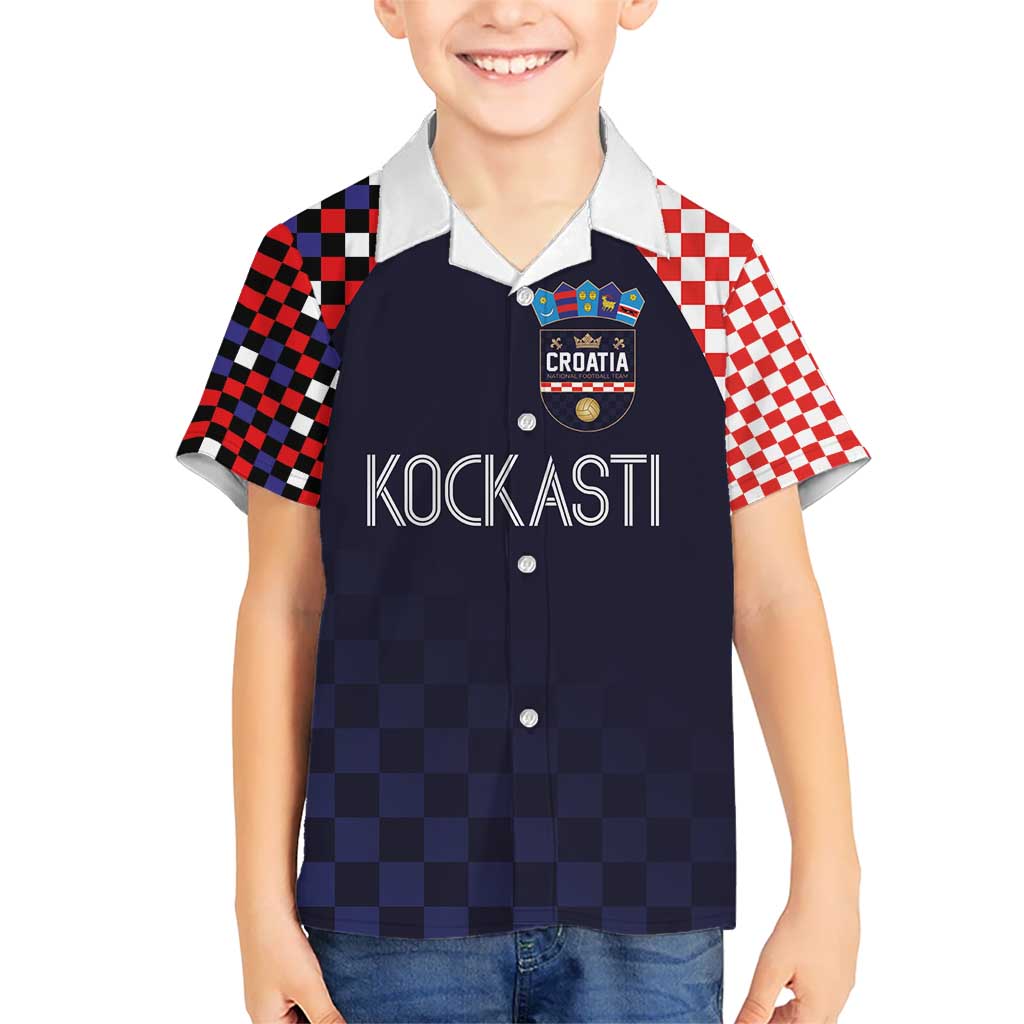 Custom Croatia Football Go Checkered Ones Kid Hawaiian Shirt