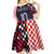 Custom Croatia Football Go Checkered Ones Kid Short Sleeve Dress