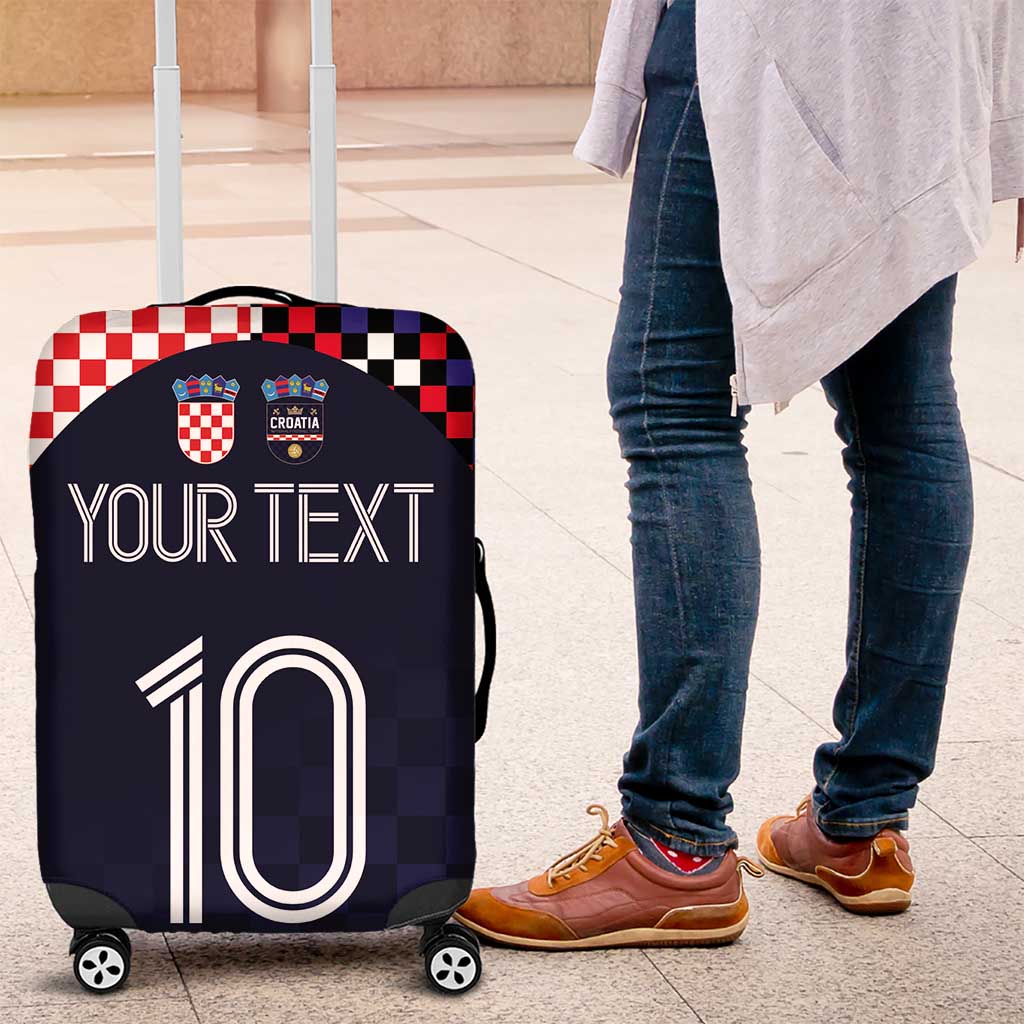 Custom Croatia Football Go Checkered Ones Luggage Cover