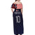 Custom Croatia Football Go Checkered Ones Off Shoulder Maxi Dress