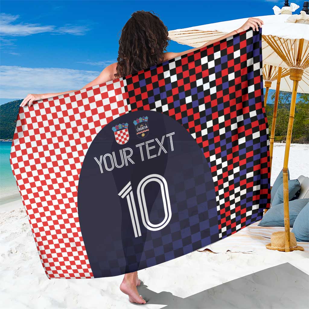 Custom Croatia Football Go Checkered Ones Sarong - Wonder Print Shop