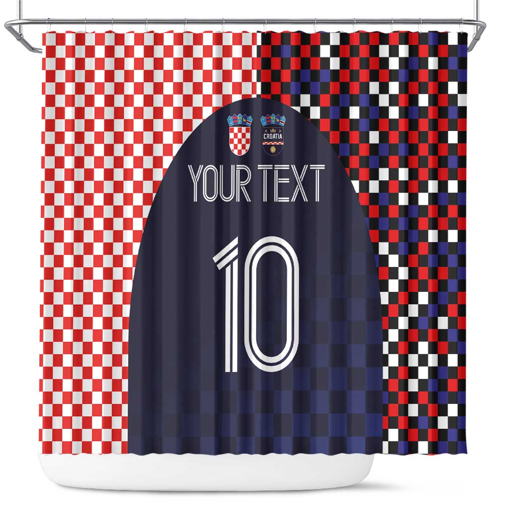 Custom Croatia Football Go Checkered Ones Shower Curtain - Wonder Print Shop