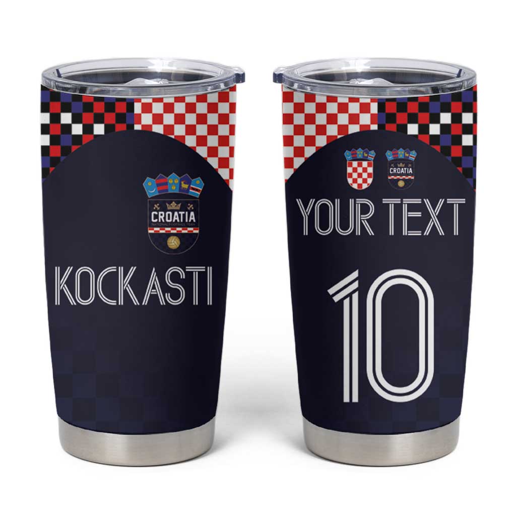 Custom Croatia Football  - Go Checkered Ones Tumbler Cup - Wonder Print Shop