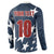 Custom United States Soccer Button Sweatshirt Retro 1994 Denim Style