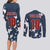 Custom United States Soccer Couples Matching Long Sleeve Bodycon Dress and Long Sleeve Button Shirt Retro 1994 Denim Style