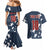 Custom United States Soccer Couples Matching Mermaid Dress and Hawaiian Shirt Retro 1994 Denim Style