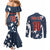 Custom United States Soccer Couples Matching Mermaid Dress and Long Sleeve Button Shirt Retro 1994 Denim Style