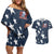 Custom United States Soccer Couples Matching Off Shoulder Short Dress and Hawaiian Shirt Retro 1994 Denim Style