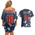 Custom United States Soccer Couples Matching Off Shoulder Short Dress and Hawaiian Shirt Retro 1994 Denim Style